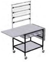 Large Processing Table Adjustable Height for Hanger Management