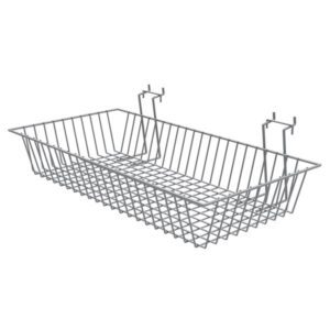 24" X 12" X 4" Multi Basket Silver